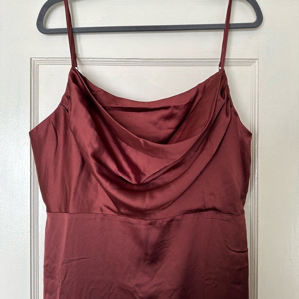 NWT Sugarlips Sydney Satin Gown | Size XL | Color: Cinnamon / Rust / Copper - Picture 5 of 7